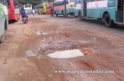 Bad condition of Mangalore Roads